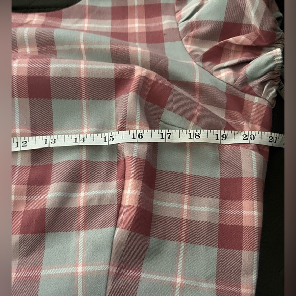 Collectif Classic Red and Gray Check Midi Dress EUC - Picture 7 of 12